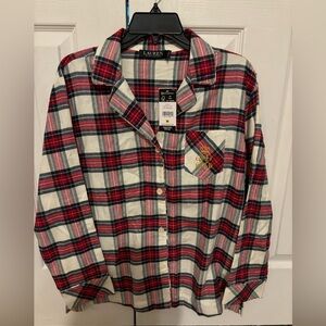 Ralph Lauren Christmas plaid pajama top